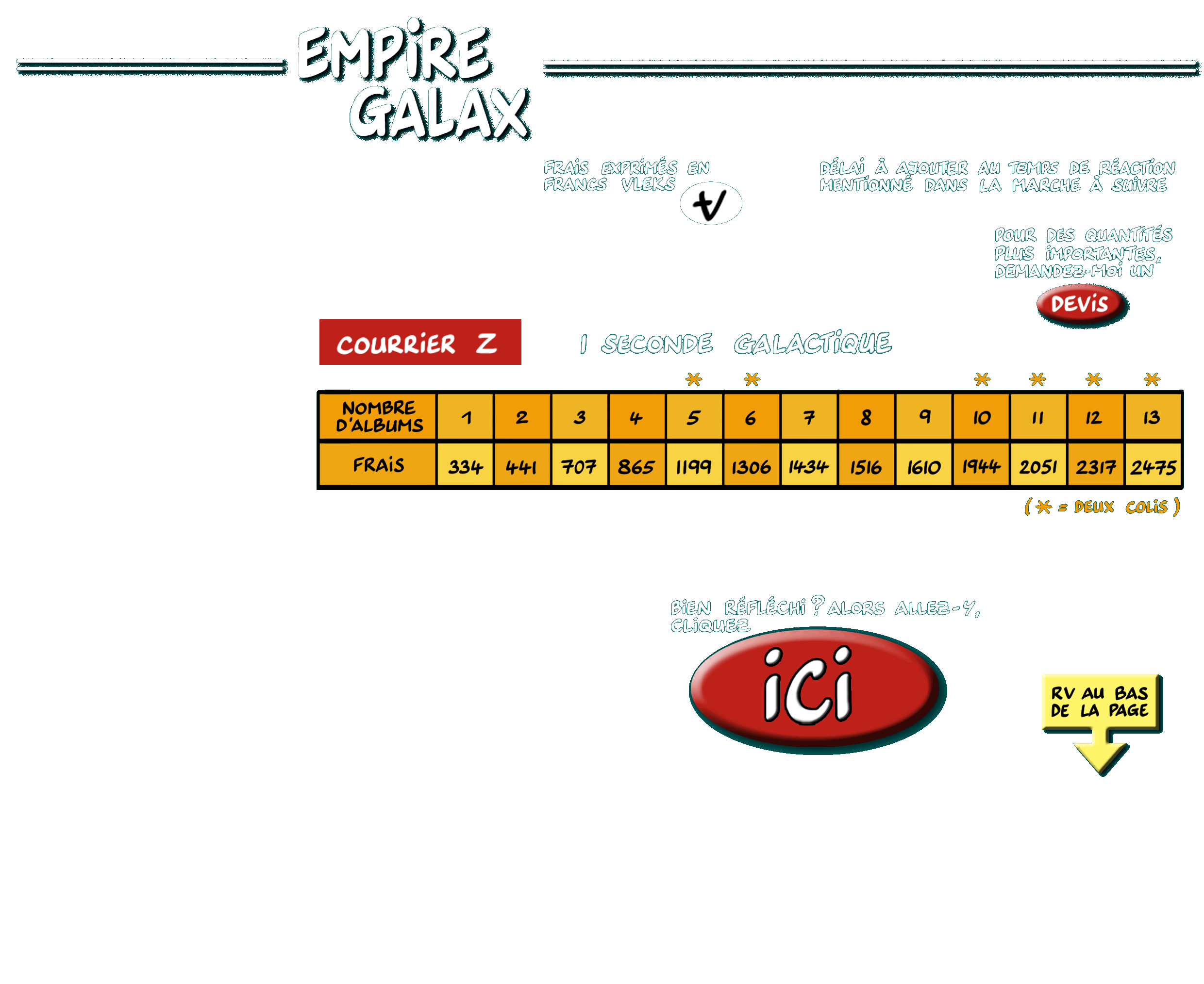 frais pour l'Empire Galax